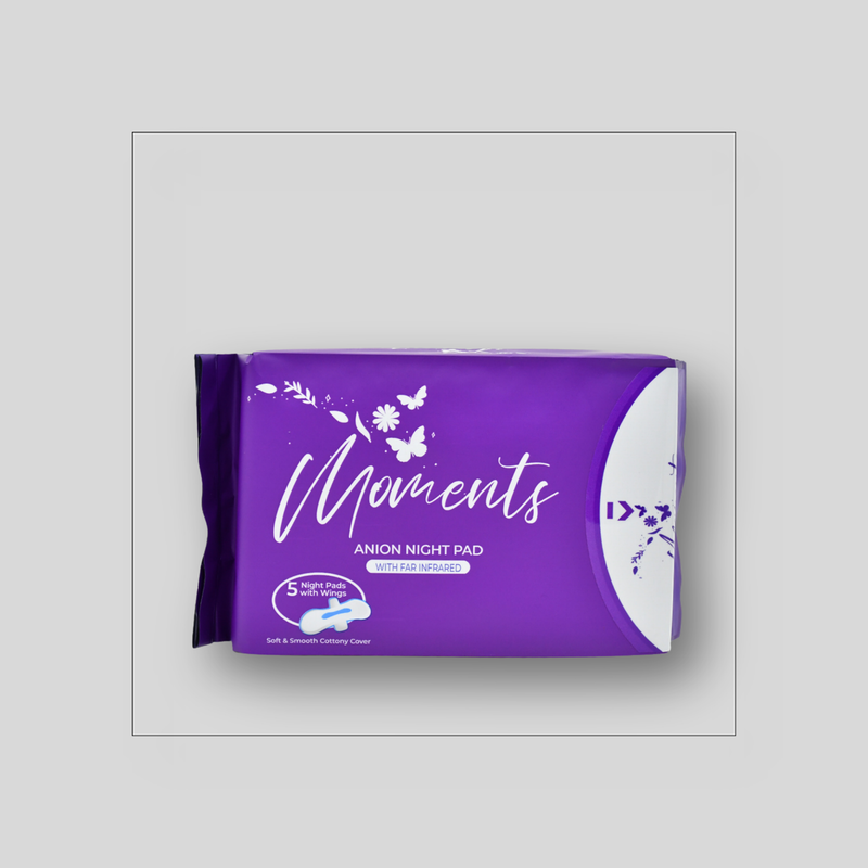Moments Anion Night Pads (5 Pads with Wings) – With Far Infrared